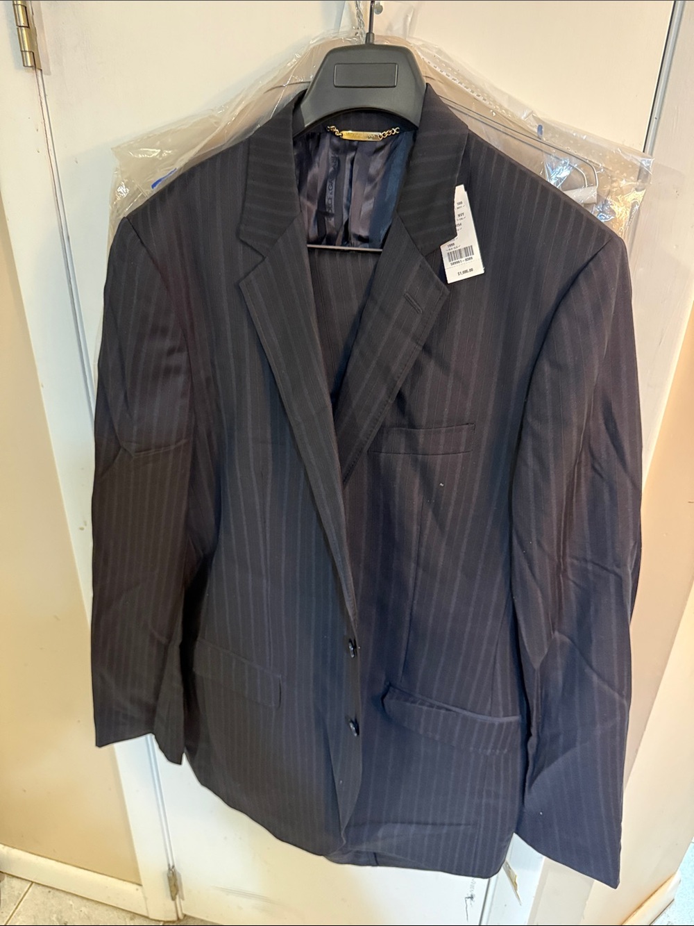 Dolce & Gabbana Navy Pinstripe Men's Two-Button Blazer